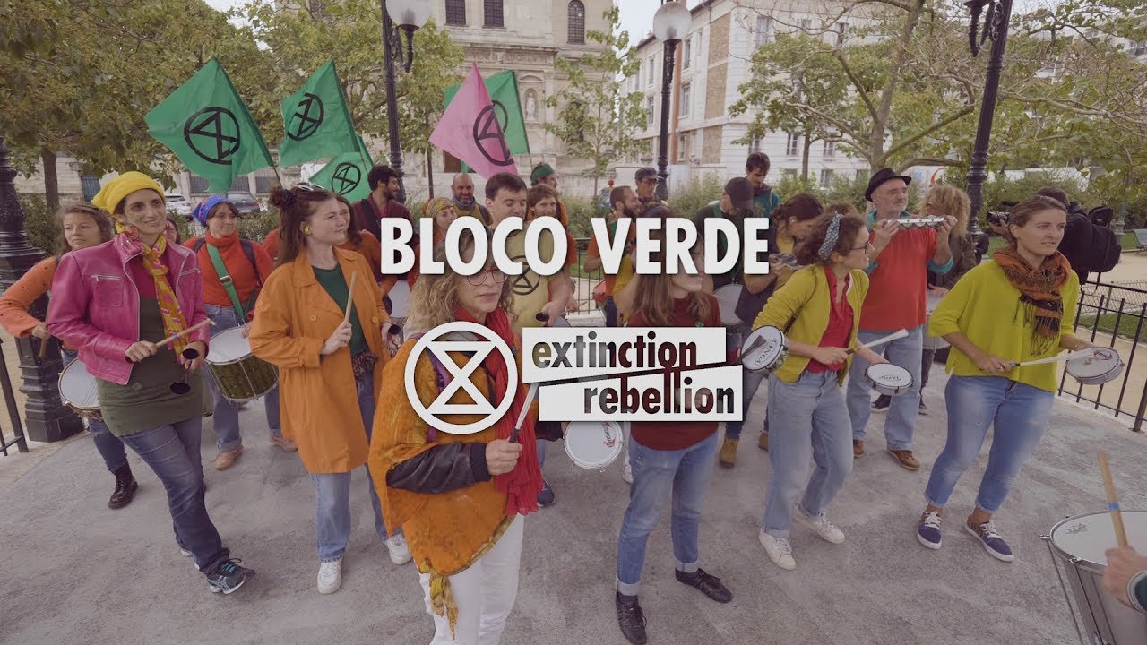 🌱 Bloco Verde, la Batucada d'Extinction Rébellion
