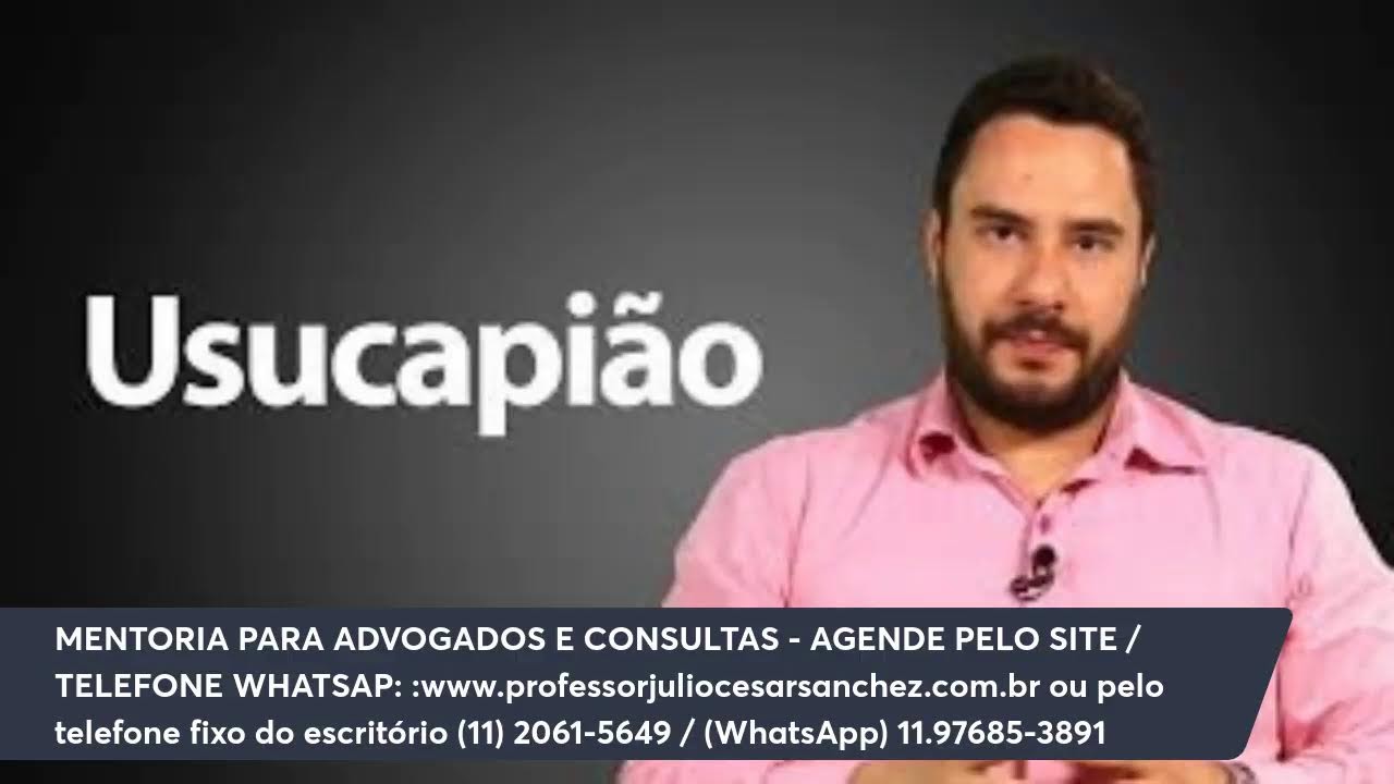 USUCAPIÃO - AGENDA DE CONSULTAS LIBERADA - FILA DE ESPERA 2025  - PROF. JULIO CESAR SANCHEZ