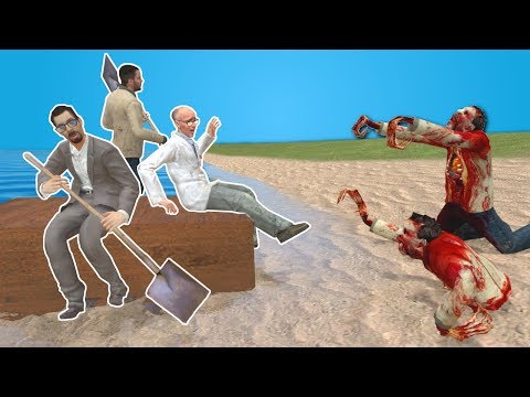 BUILDING A BOAT TO ESCAPE ZOMBIES? - Garry's Mod Gameplay - Gmod Zombie Apocalypse Survival