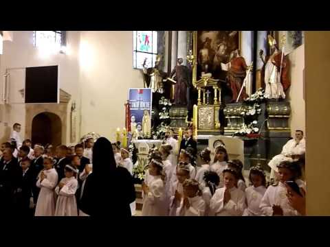 Podziękowanie dla rodziców 1-wsza Komunia Święta Pszczyna. Śpiewa Paulina Kędzior