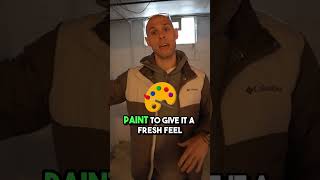 A new coat of paint can give an unfinished basement a fresh and clean look!