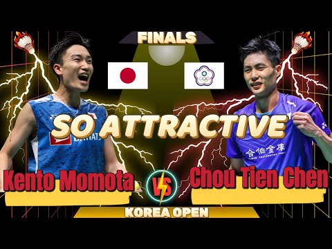 🔥 SO ATTRACTIVE 🔥 Kento Momota (JPN) vs Chou Tien Chen (TPE) | Finals Korea Open