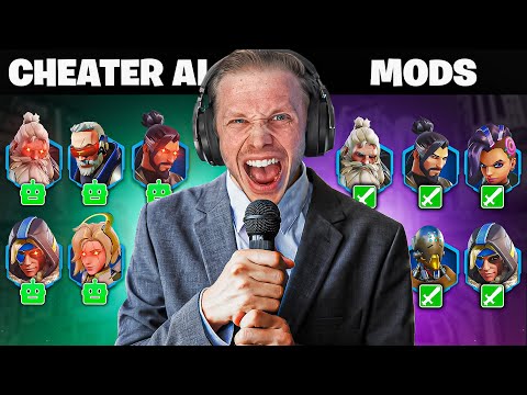 Can My Twitch Mods Defeat 7 CHEATER AIs in Overwatch 2?!
