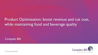 Product Optimisation Webinar
