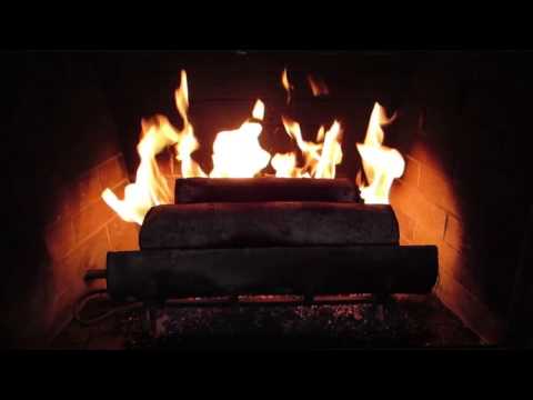 Yule Log with Christmas Music and Loud Family Fighting