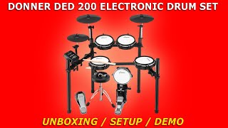 Video thumbnail for DONNER DED-200 Electronic Drum Set • UNBOXING / SET UP / DEMO by Stamatis Stabos