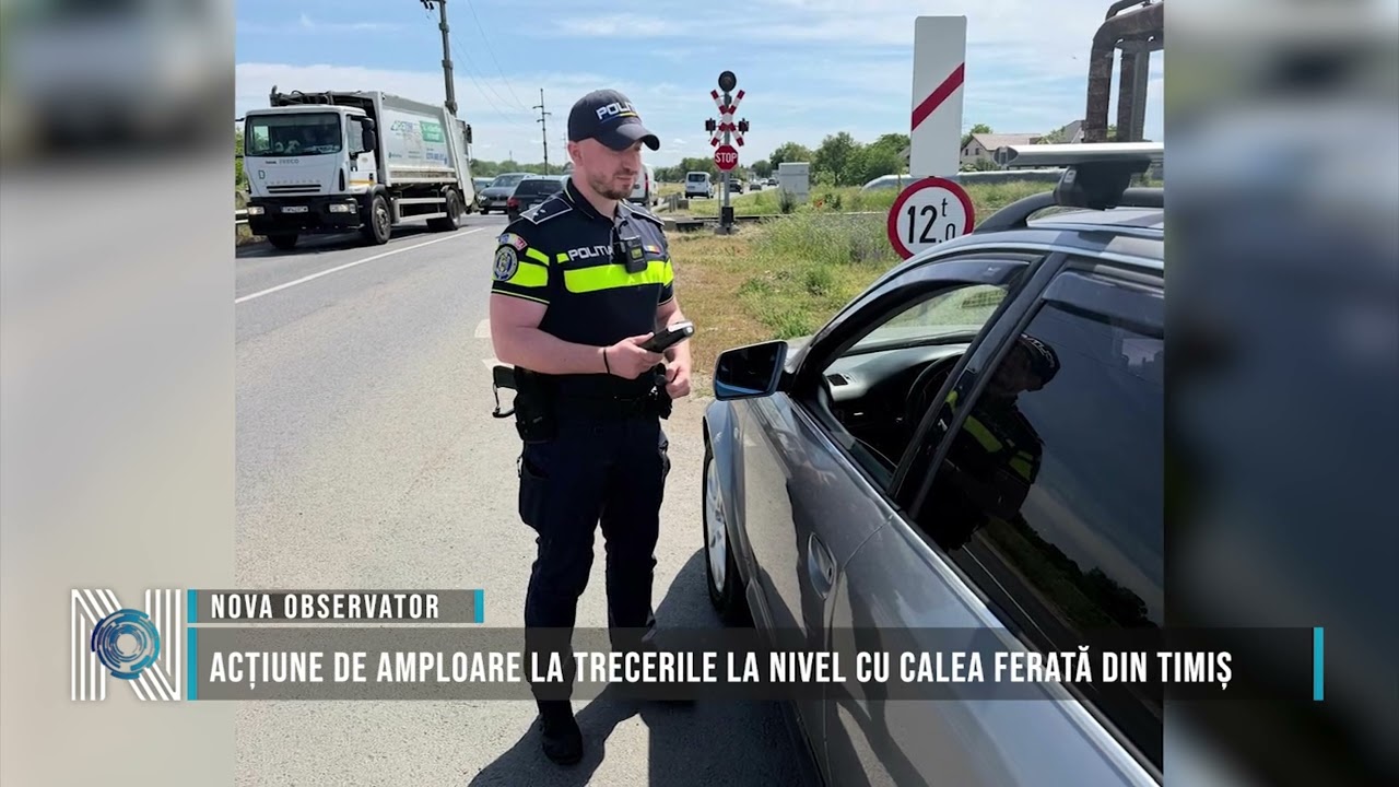 Acțiune de amploare la trecerile la nivel cu calea ferată din Timiș