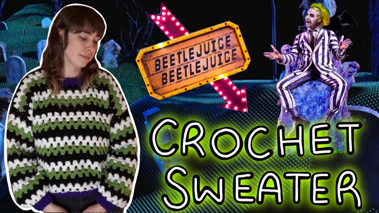 crochet BEETLEJUICE sweater!