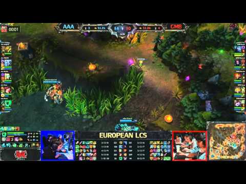 AAA vs GMB - LCS 2013 EU Spring W9D1 (English)