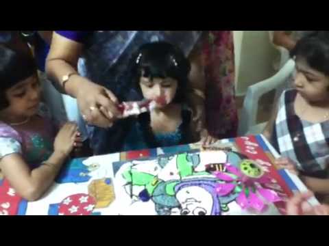 Anoushka 3rd birthday - cake fight