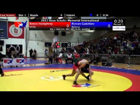 Schultz Freestyle 60kg Semifinal Reece Humphrey (NYAC) vs. Rizvan Gadzhiev (BLR)