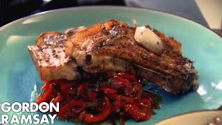 Pork Chops with Sweet and Sour Peppers - Gordon Ramsay