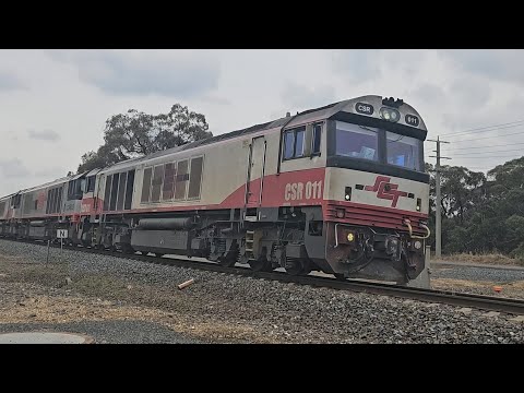 5PM9 SCT up "Dark Ghost" (3x CSRs), Forrestfield to Laverton, 1430, 24/11/24, Ararat West VIC