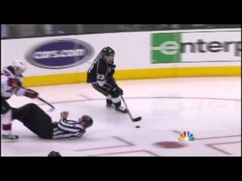 NHL Ref's Accidental Interference Injures Him & Leads to LA Kings Goal (Final Game 6 vs Devils)