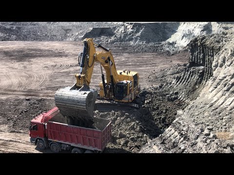 Caterpillar 6015B Excavator Loading Trucks - Sotiriadis Brothers