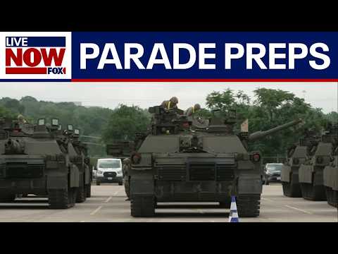 Video | Trump military parade preps underway in Washington DC