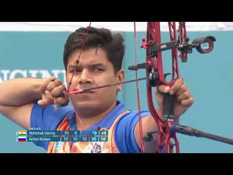 Abhishek Verma & Anton Bulaev compound men semifinal Paris 2021 Hyundai Archery World Cup S3