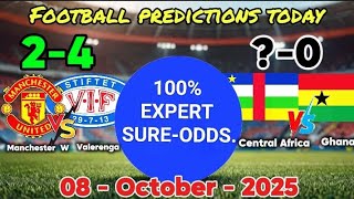 Football Predictions Today | October 8 (Wednesday) Best Predictions!