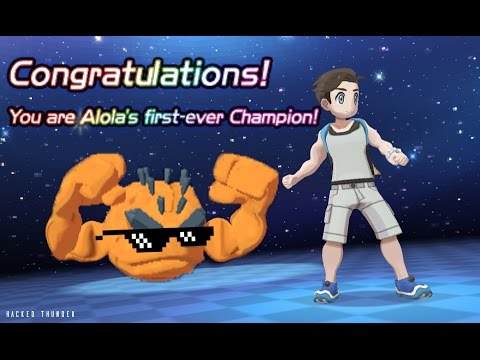 Defeating Champion Kukui with only Level 1 Geodude! - Pokémon Sun/Moon