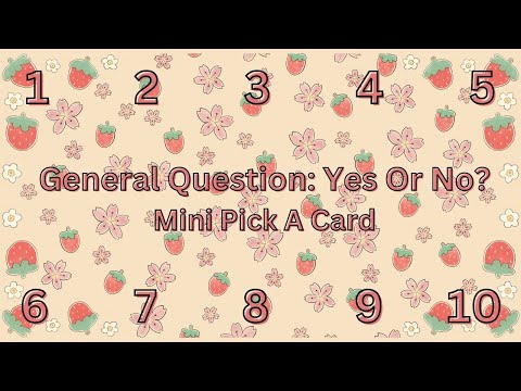 General Question🌈Yes Or No?🌅 Mini Pick A Card
