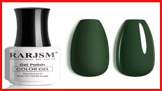 RARJSM Hunter Green Gel Polish, Emerald Green Nailpolish Soak Off UV LED Forest Green Nail Gel - HI