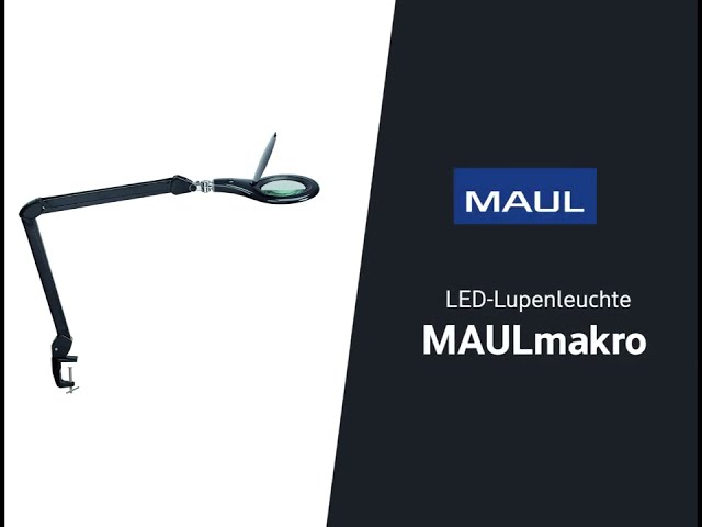 Video teaser for MAULmakro Lupenleuchte mit Klemmfuß - schwarz