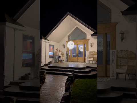 So I brought the ball drop to her!! I built this a couple years ago and it was a hit! #balldrop