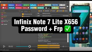 Infinix Note 7 Lite X656 Password + Frp bypass with UnlockTool