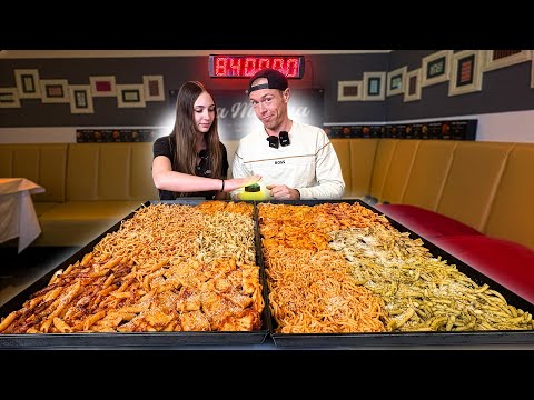 She's trying everything here! Alla Mamma's BIG PASTA CHALLENGE could pay off.