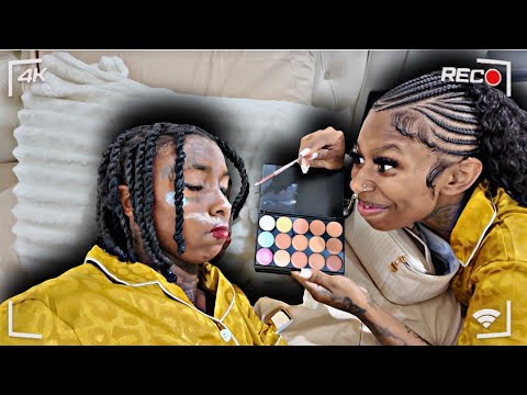 MAKEUP ON SLEEPING FIANCÉE PRANK 😱‼️