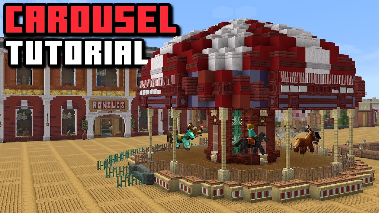 How to Build a Functional Carousel in Minecraft!