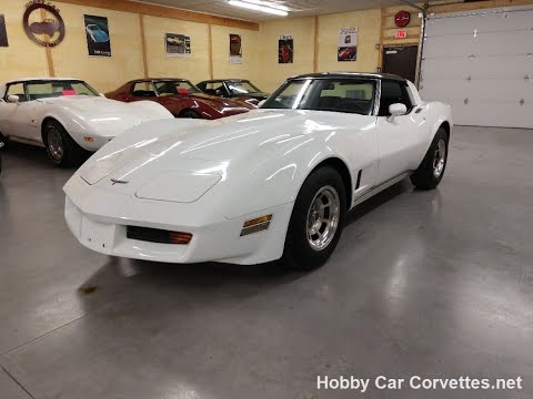 1980 White Corvette Dark Claret Interior For Sale Video