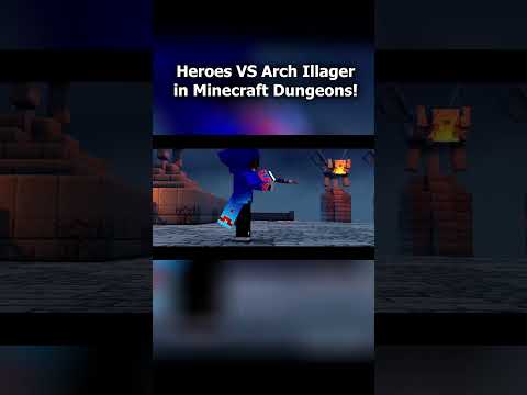 Faris Sayyaf - EPIC Heroes VS Arch illager Minecraft Dungeons #shorts