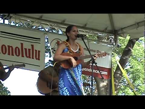 Pomaika'i Keawe Lyman & Emily Abrigo with the Makaha Sons