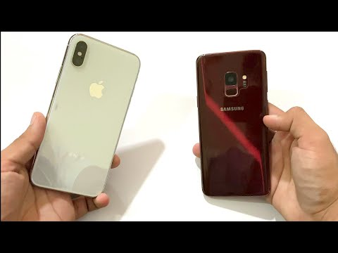 IPhone X VS Samsung Galaxy S9 - Speed Test!! (4K)
