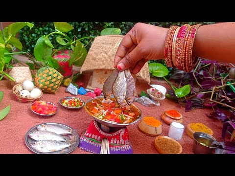 Putty Fish Curry 2023 | Fish Curry Recipe | Miniature Real Food | Tiny Foodkey | Putty Fish Gravy