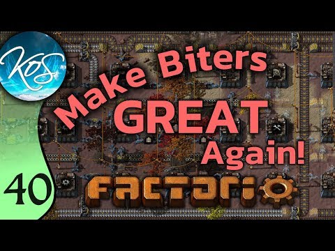 Factorio Ep 40: BITING BACK - Make Biters GREAT Again! - Mod, Let's Play, Gameplay