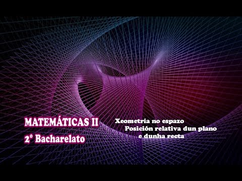 Vídeo: Xeometría no espazo. Posición relativa dun plano e dunha recta