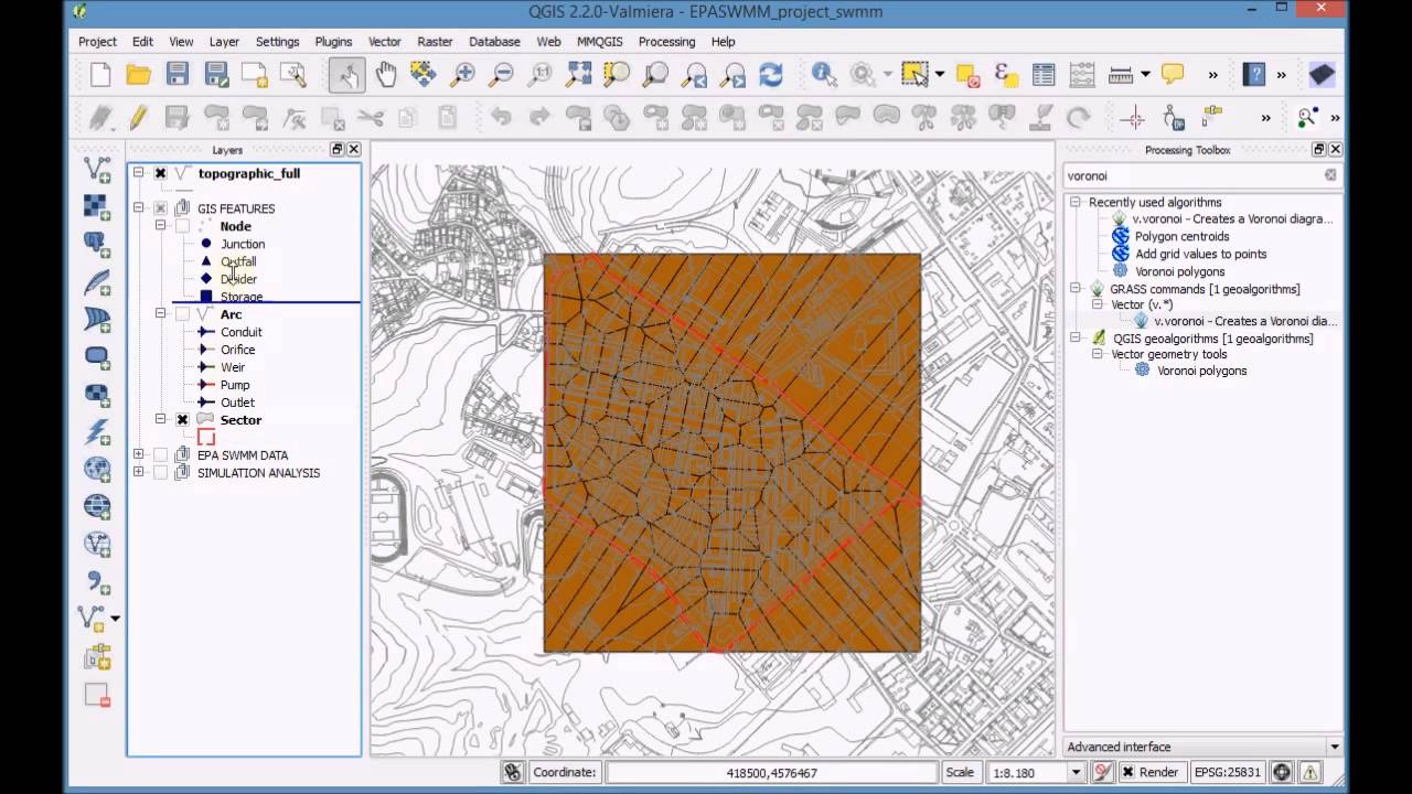 03.2 Create subcatchments using Thiessen's polygons