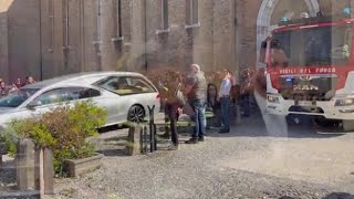 Treviso, il funerale di Pietro Monici, colpito e ucciso da un albero