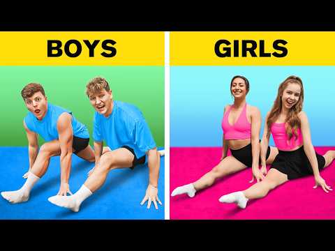 Girls Vs Boys Compete in GYMNASTICS Tournament