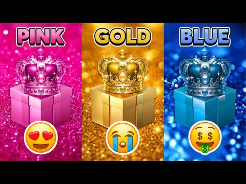 Choose Your Gift! Pink, Gold or Blue 💗⭐🔵 How Lucky Are You? 😱 Quiz Kingdom