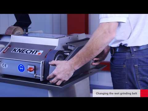 USK 160 S – Changing the wet grinding belt