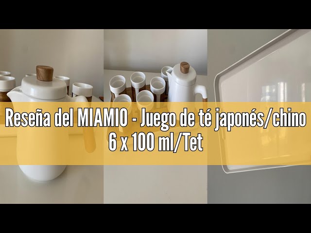 Vídeo relacionado con MIAMIO - Juego de té japonés/chino 6 x 100 ml/Tetera asiática de 620 ml con infusor para té, Juego de tazas para té tradicional japonés para amantes del té/hombres/mujeres (Blanco)