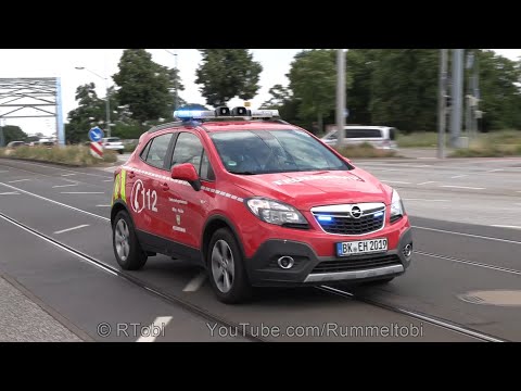German fire department command car responding in Magdeburg [GER | 5.7.2022]