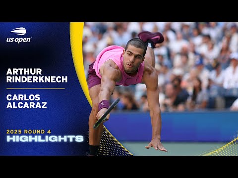 Arthur Rinderknech vs. Carlos Alcaraz Highlights | 2025 US Open Round 4