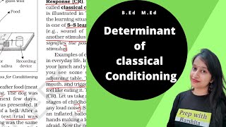 Determinants of Pavlov Classical Conditioning | B.ed | 11th Psychology