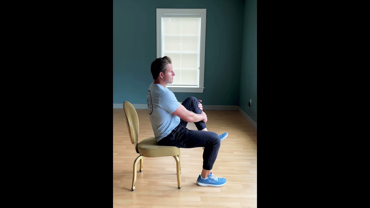 Seated Knee to Chest Stretch - YouTube