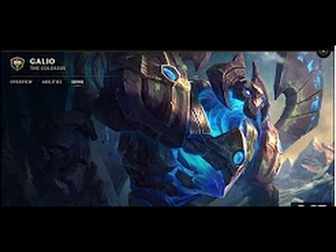 Enchanted Galio Skin Spotlight ( Champion Rework ) Update 2017 - League of Legends