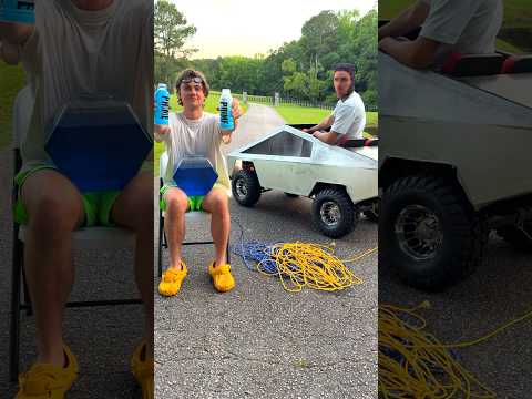 $1000 CYBER TRUCK VS CARTER SHARER TEST🚒🚀 #tesla #cybertruck #rccar #comedy #funny #shorts #usa